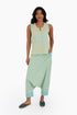 Harem pants in printed cotton with one side pocket